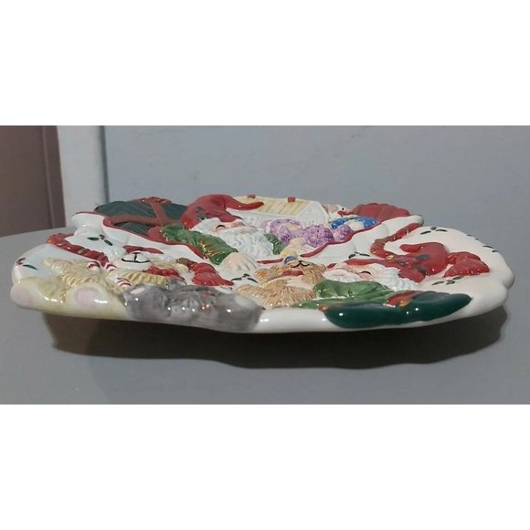 Fitz & Floyd Holiday Elf Christmas 3D Plate 2003 - Picture 6 of 9